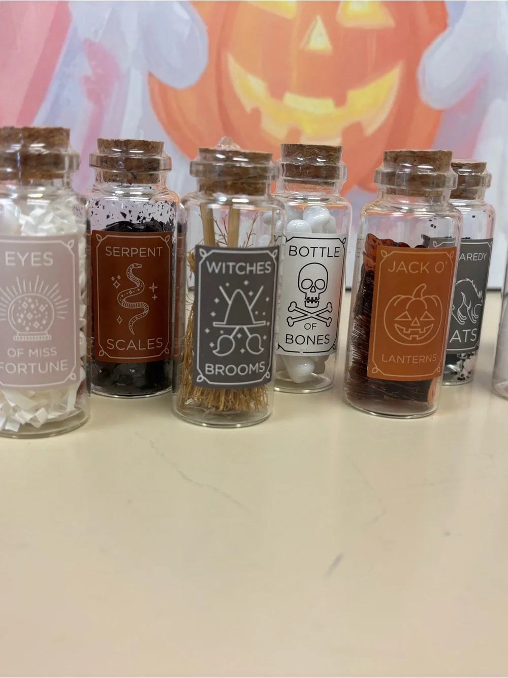 Target Bullseye Halloween Mini Glass Jars Set of 9